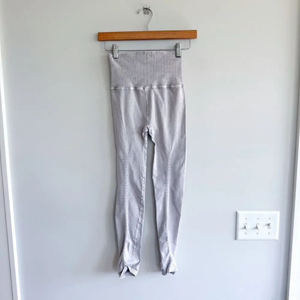 FP Movement Good Karma Square Neck Sports Bra Leggings Set Gray XS